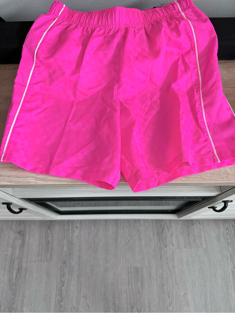 DSG Hot Pink Athletic Shorts with White Piping